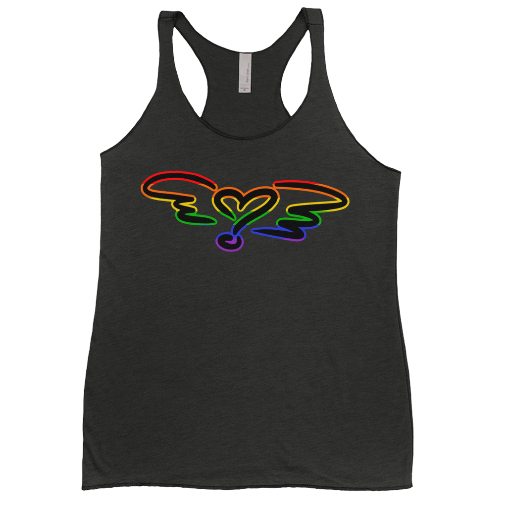 Pride Heart with Wings Racerback Tank Top