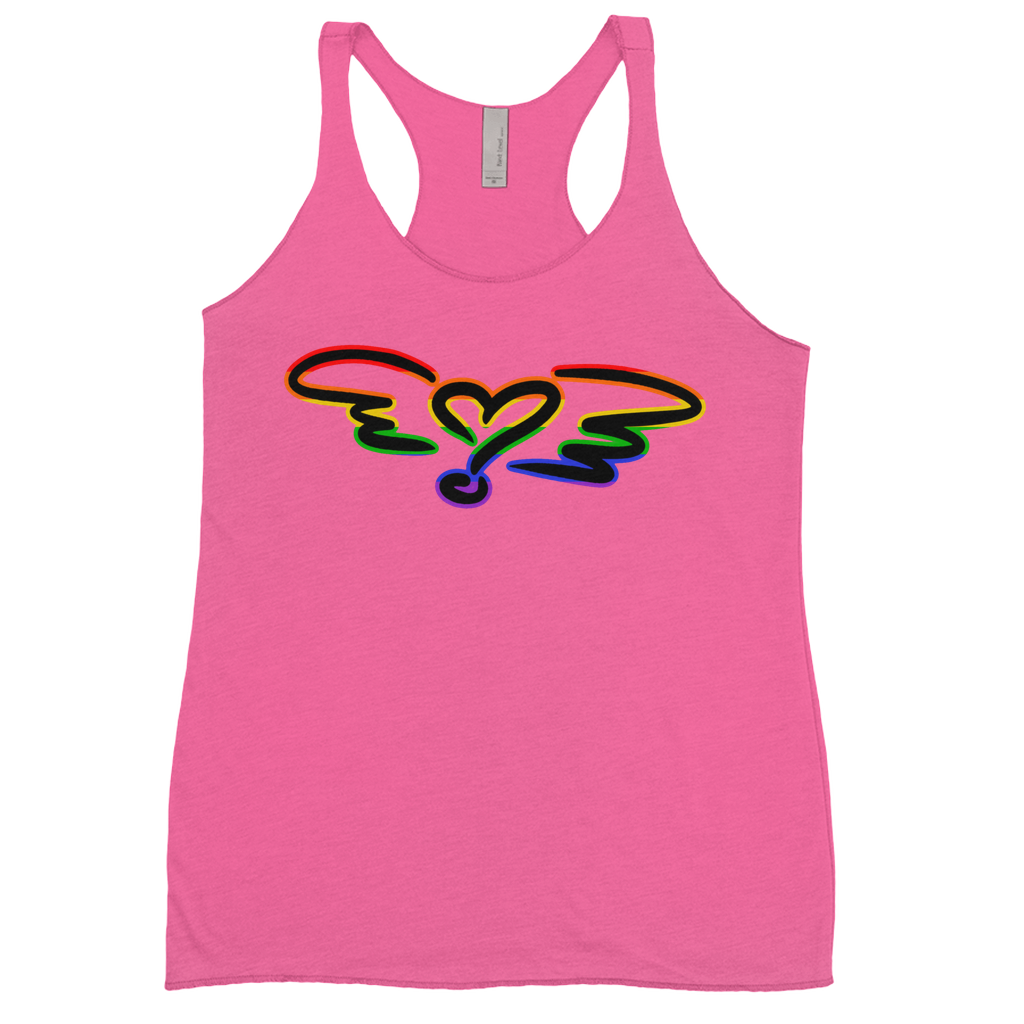 Pride Heart with Wings Racerback Tank Top