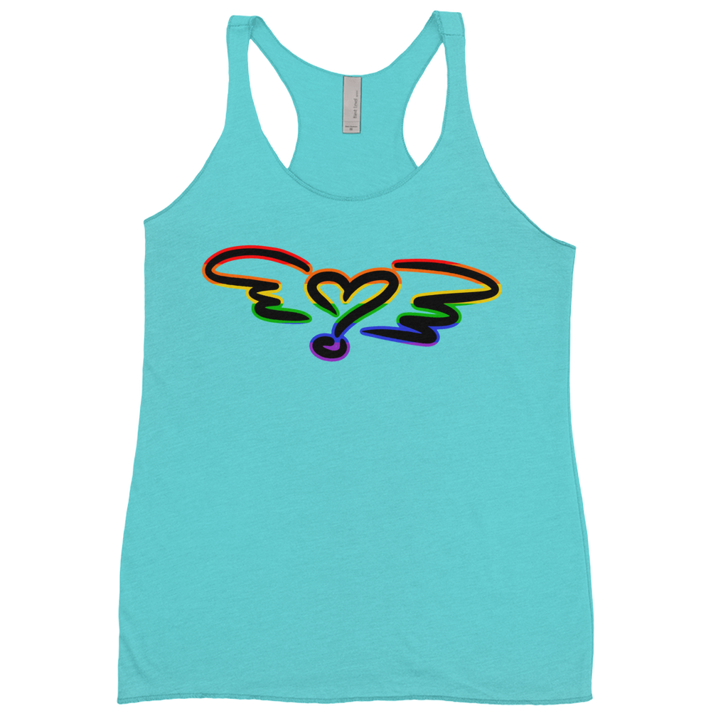 Pride Heart with Wings Racerback Tank Top